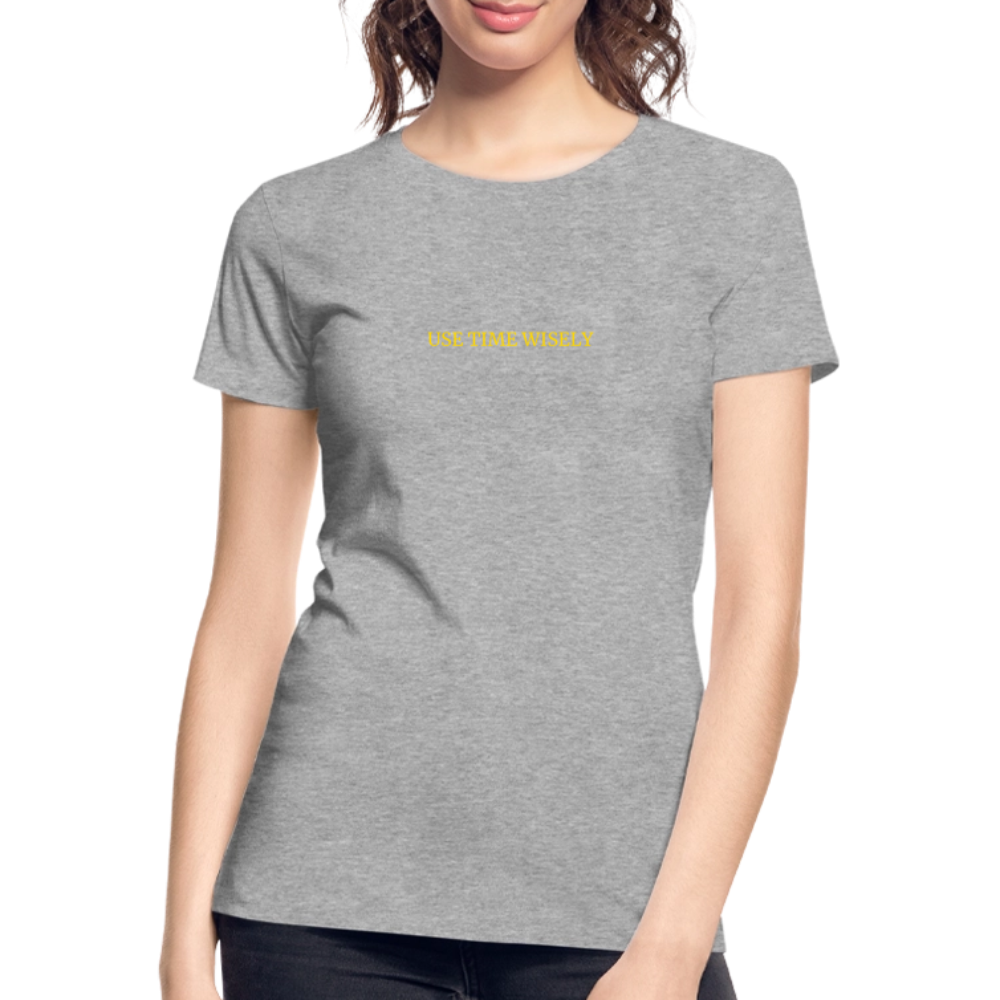 Time Quote Women’s organic cotton T-Shirt - heather grey