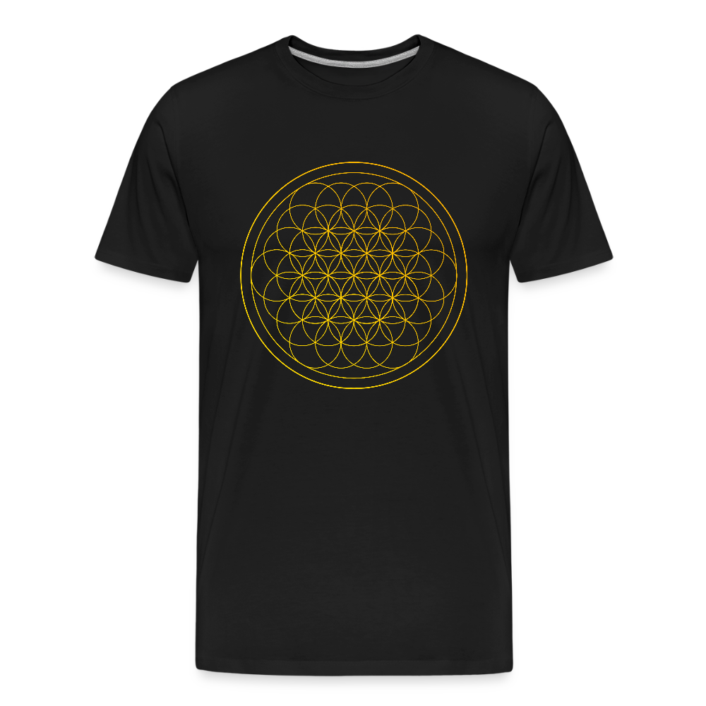 Flower of Life Men’s Premium Organic Cotton T-Shirt - black