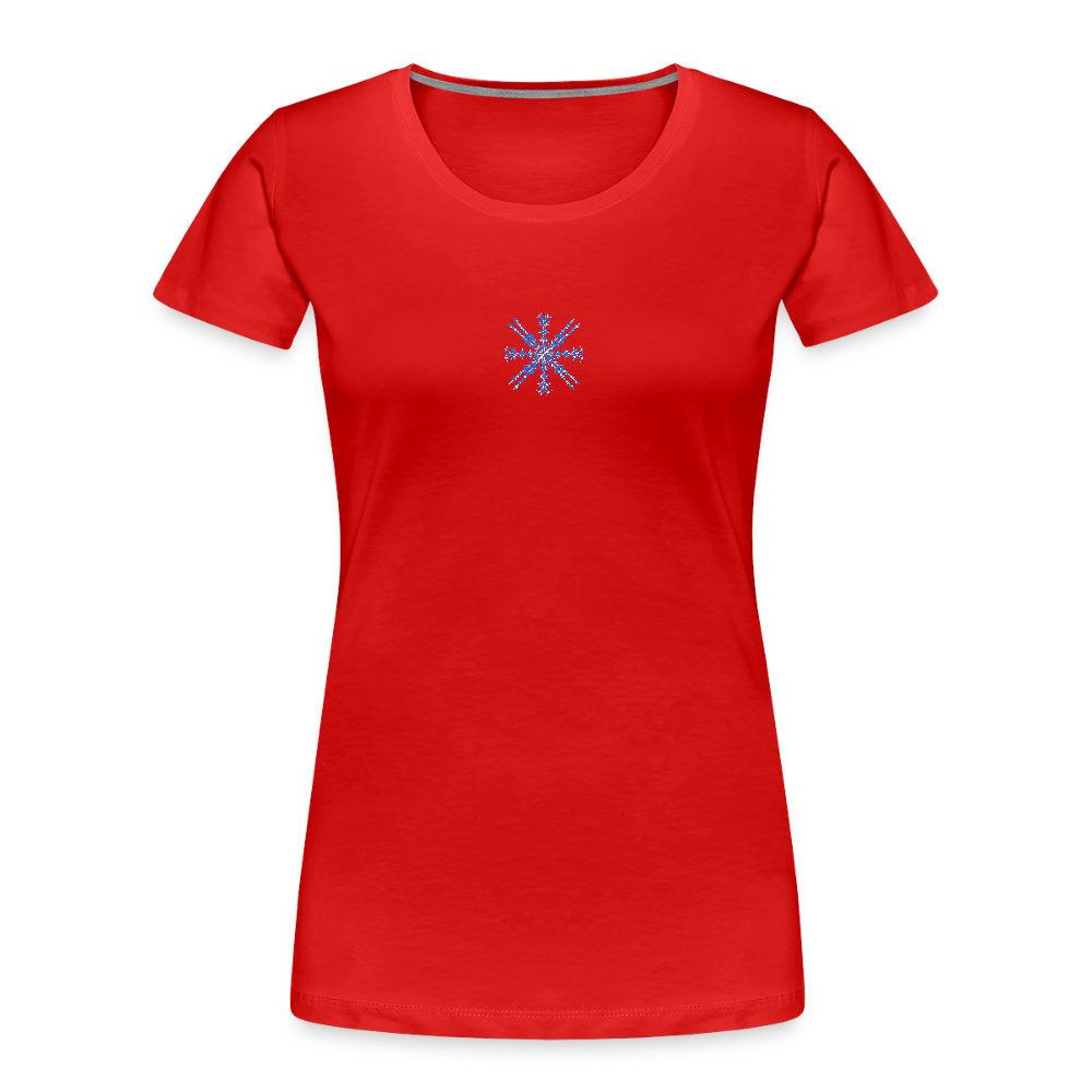 Snowflake Women’s Premium Organic T-Shirt - red