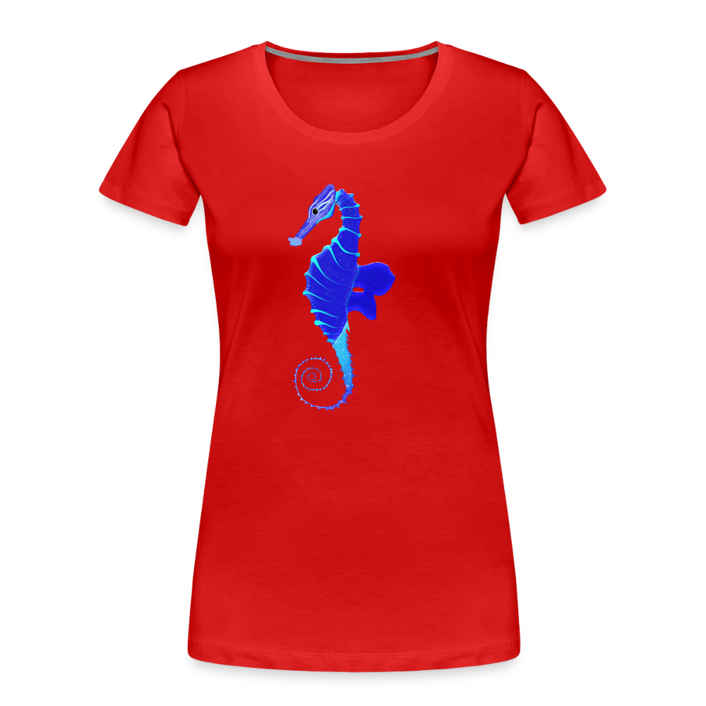 Seahorse Women’s organic cotton T-Shirt - red