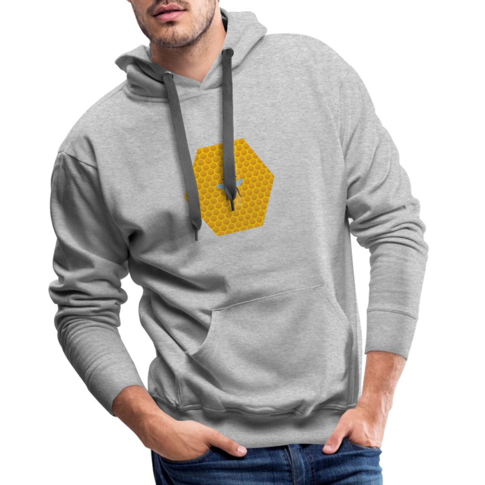 Bee & honeycomb men’s Premium Hoodie - heather grey