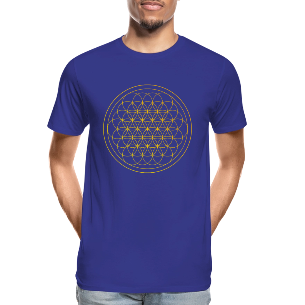 Flower of Life Men’s Premium Organic Cotton T-Shirt - royal blue