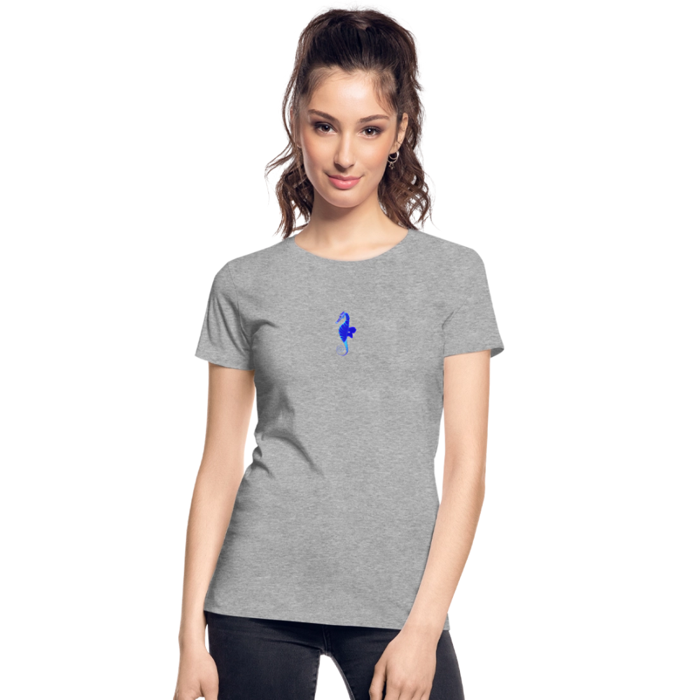 Seahorse minimalist Women’s organic cotton T-Shirt - heather grey