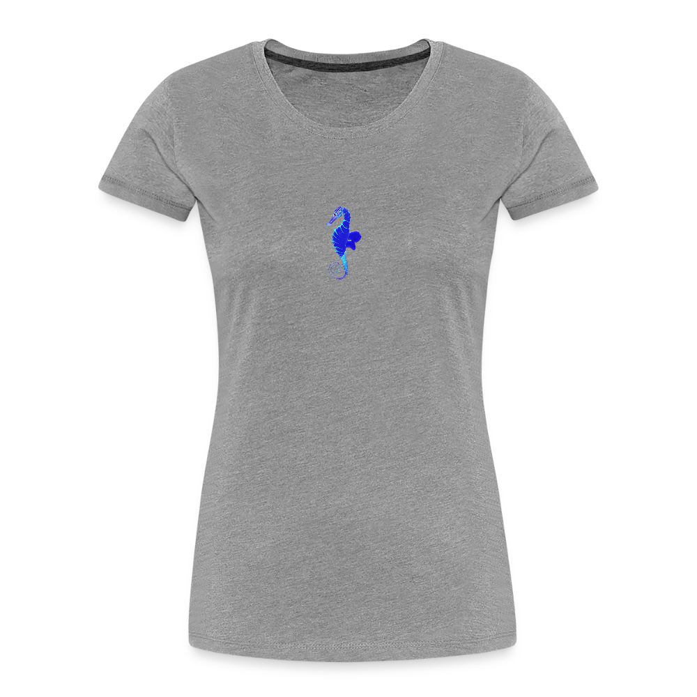Seahorse minimalist Women’s organic cotton T-Shirt - heather grey