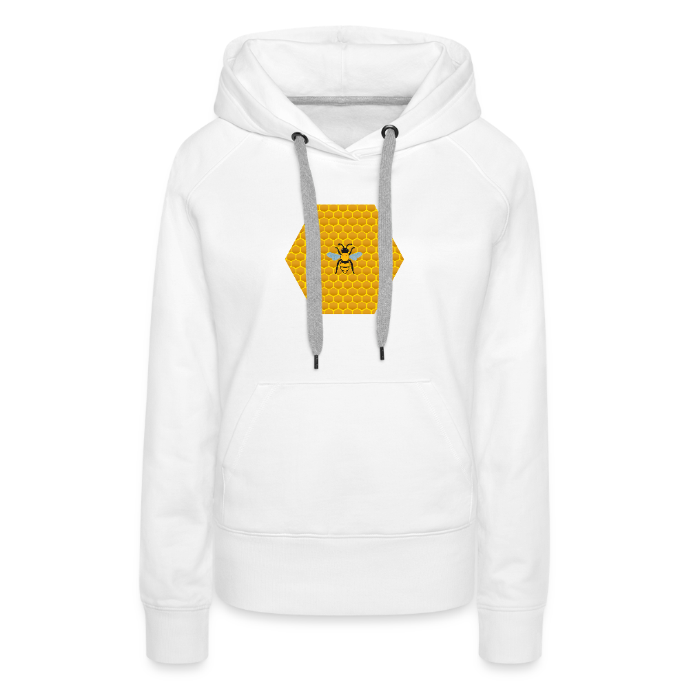 Bee & Honeycomb women’s premium hoodie - white
