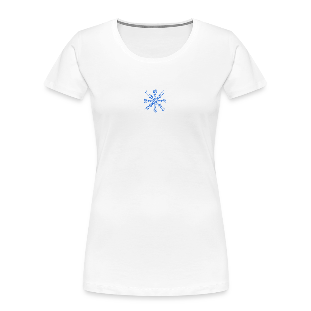 Snowflake Women’s Premium Organic T-Shirt - white