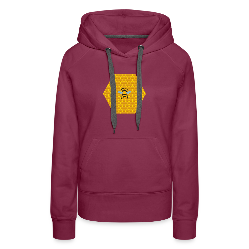 Bee & Honeycomb women’s premium hoodie - bordeaux