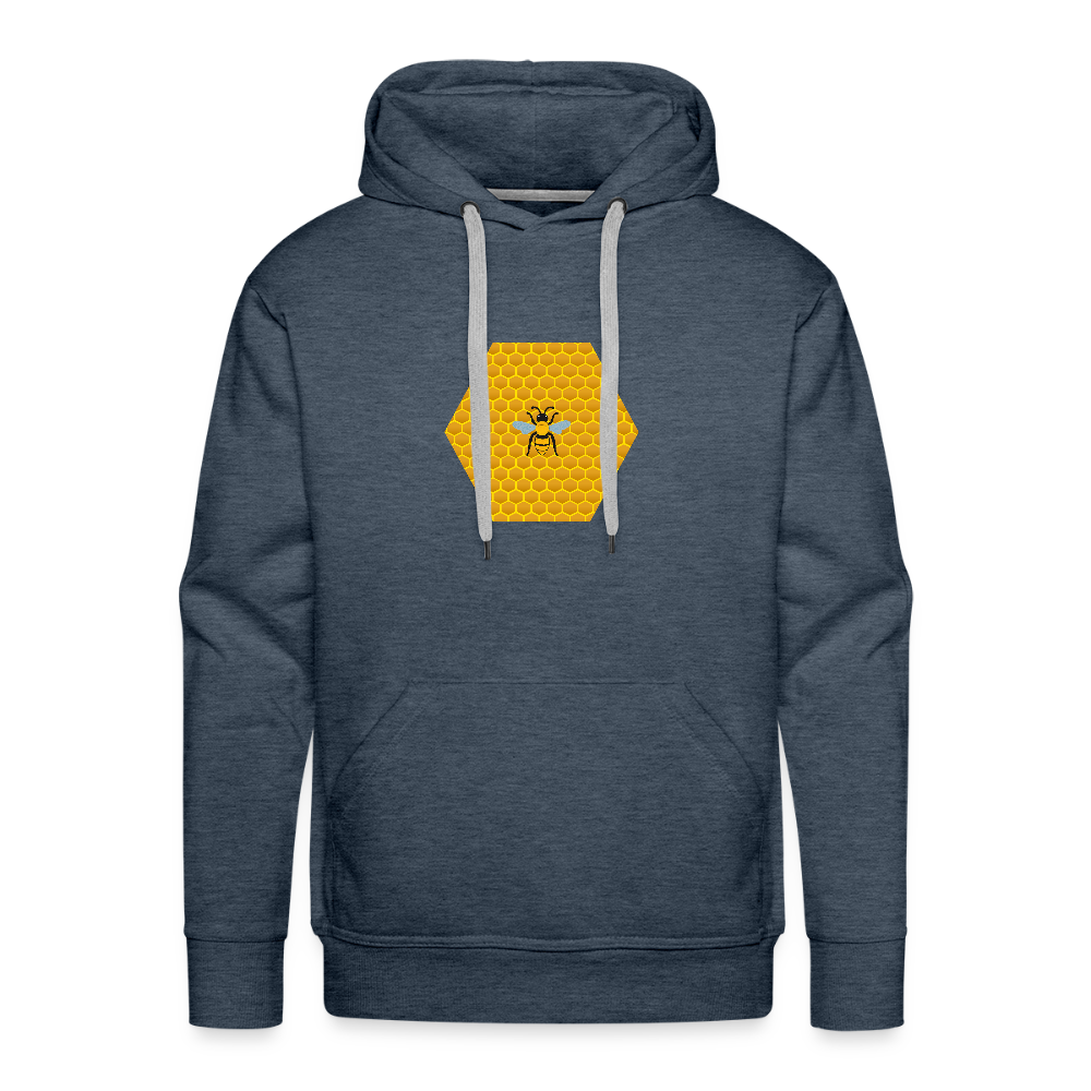 Bee & honeycomb men’s Premium Hoodie - heather denim