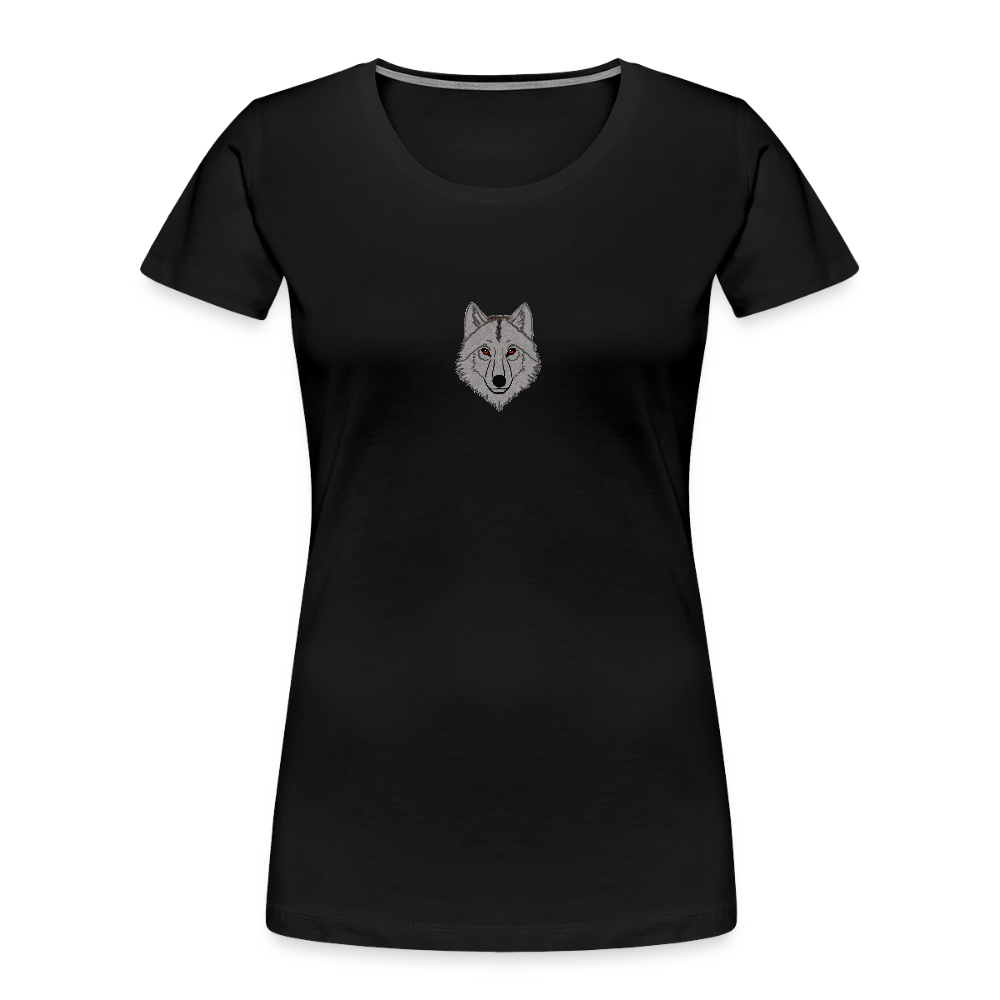 Wolf minimalist women’s organic cotton T-Shirt - black