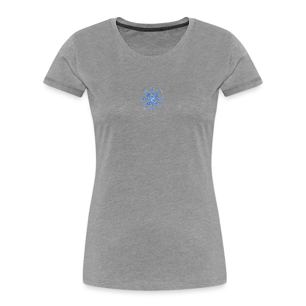 Snowflake Women’s Premium Organic T-Shirt - heather grey