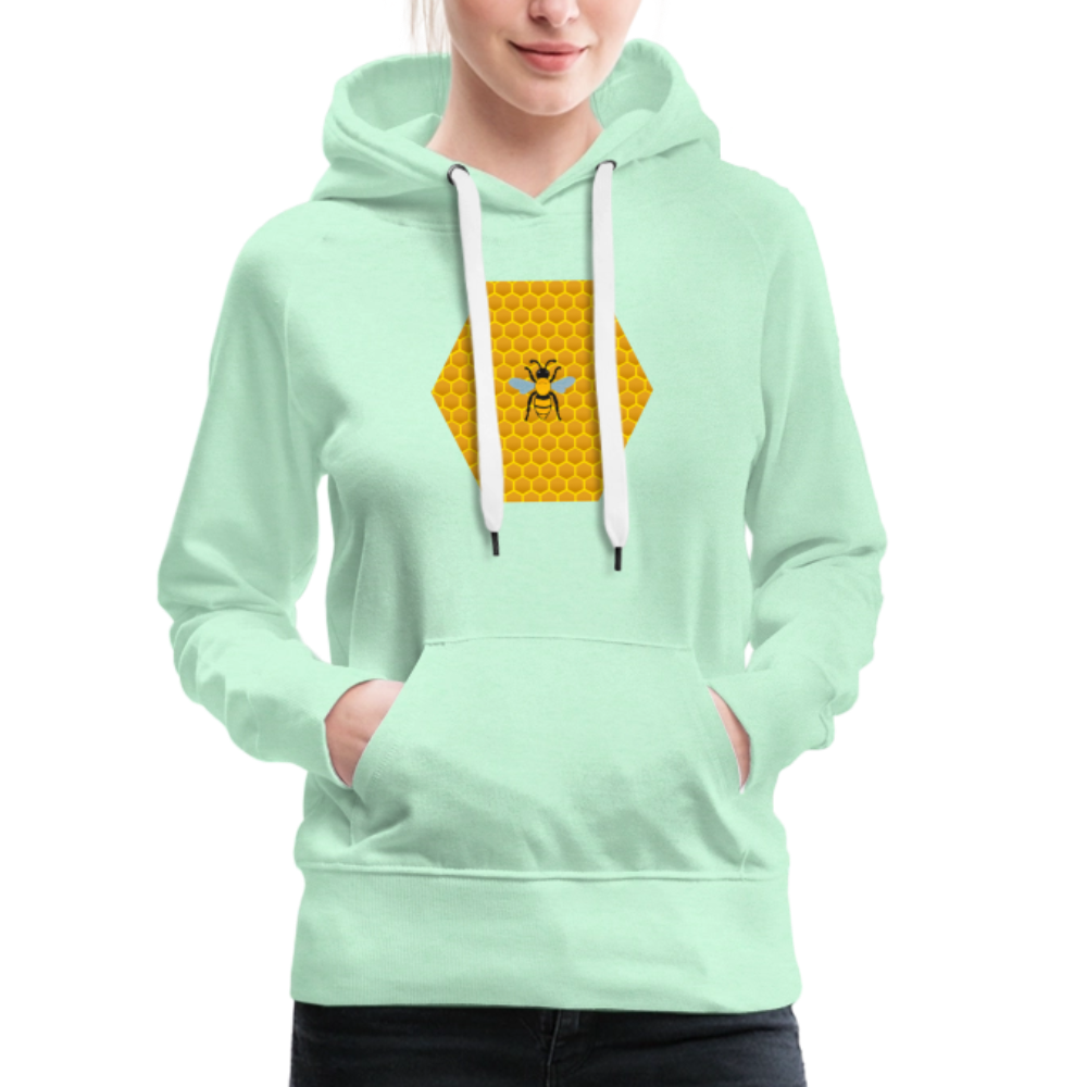 Bee & Honeycomb women’s premium hoodie - light mint