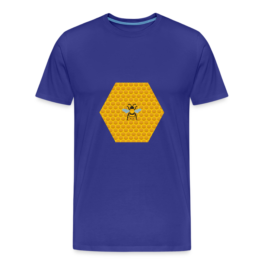 Bee & Honeycomb Men’s Organic Cotton T-Shirt - royal blue