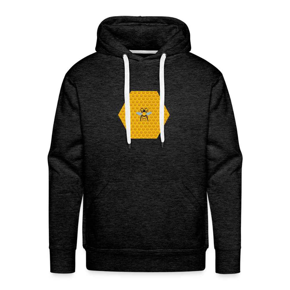 Bee & honeycomb men’s Premium Hoodie - charcoal grey