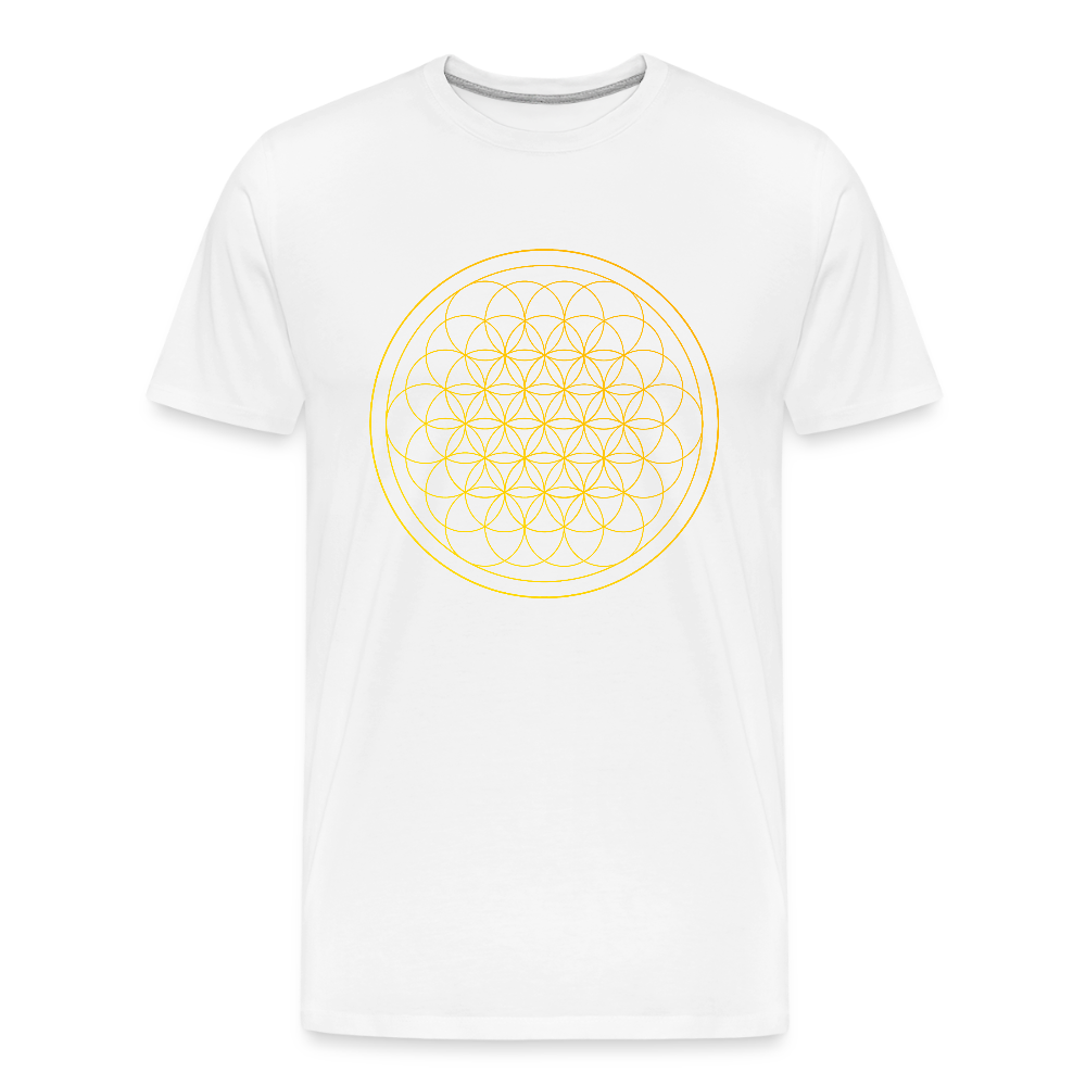Flower of Life Men’s Premium Organic Cotton T-Shirt - white