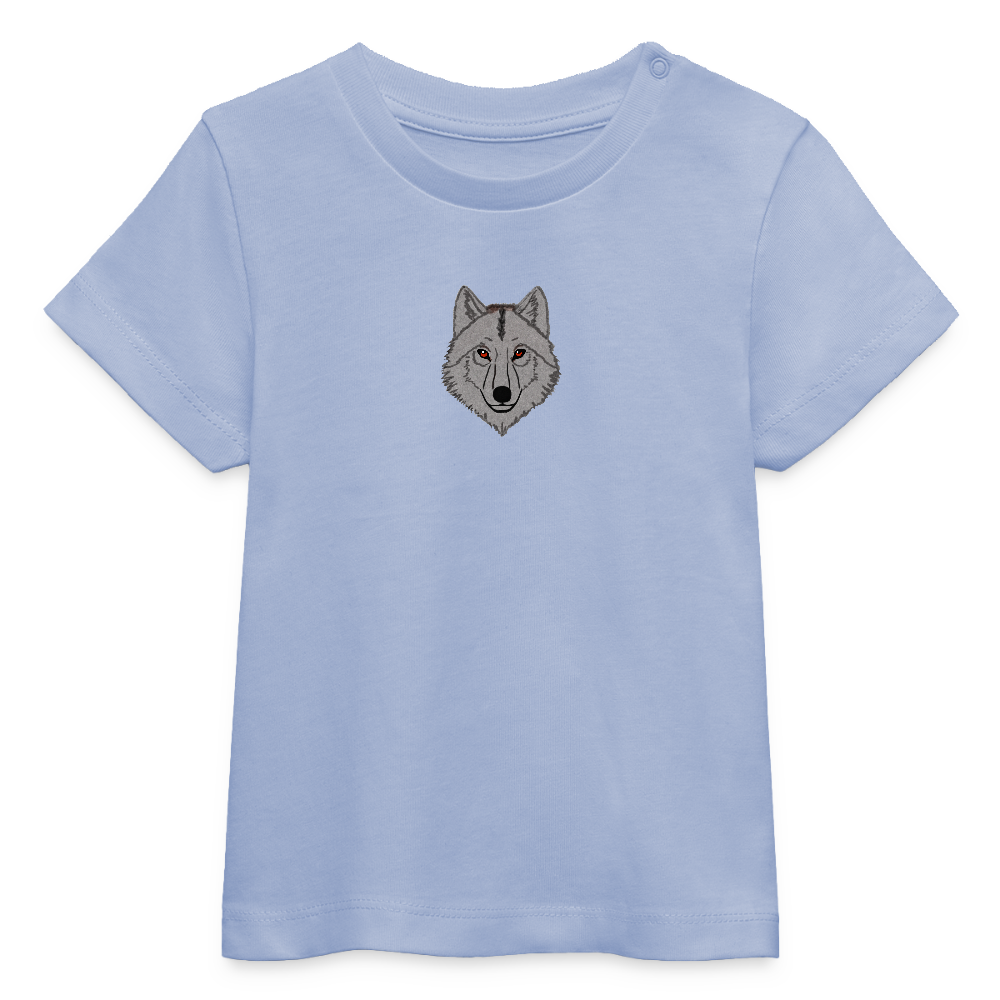 Wolf minimalist Baby Organic T-Shirt - sky
