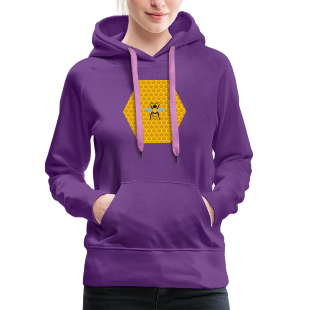 Bee & Honeycomb women’s premium hoodie - purple