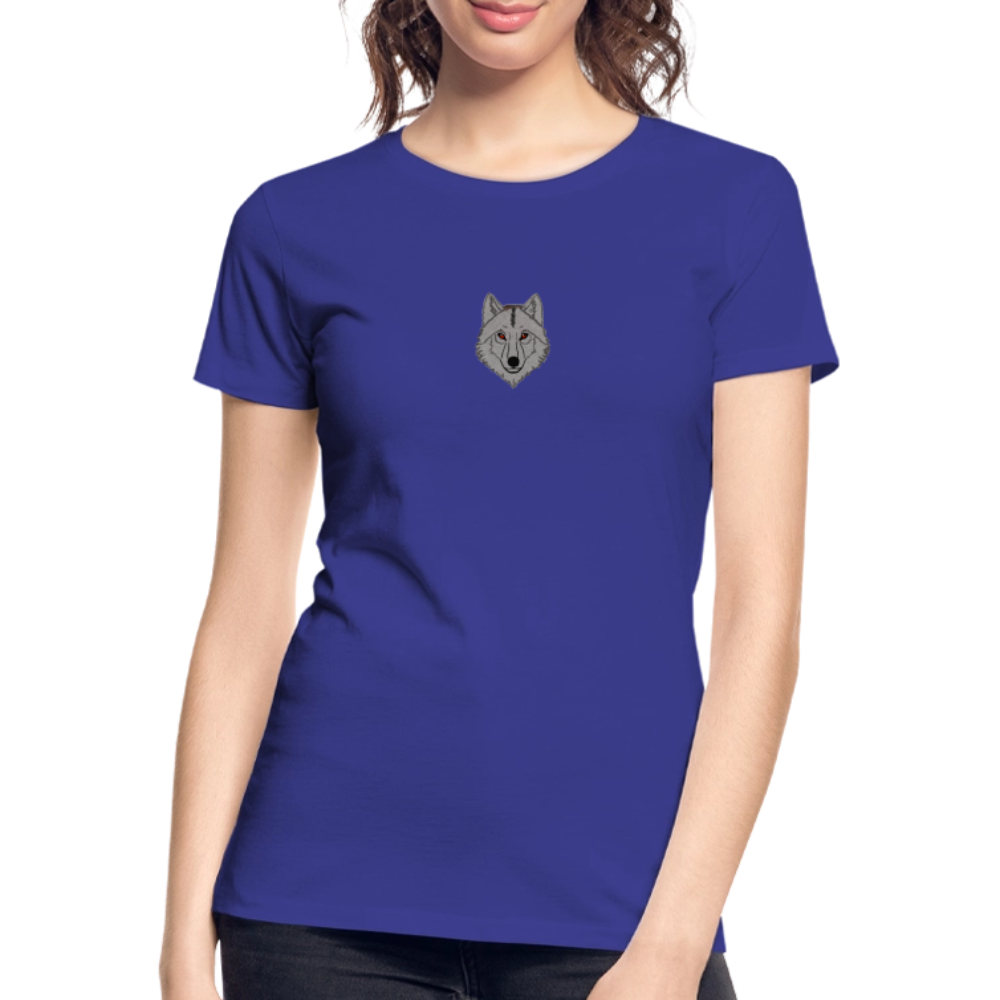 Wolf minimalist women’s organic cotton T-Shirt - royal blue