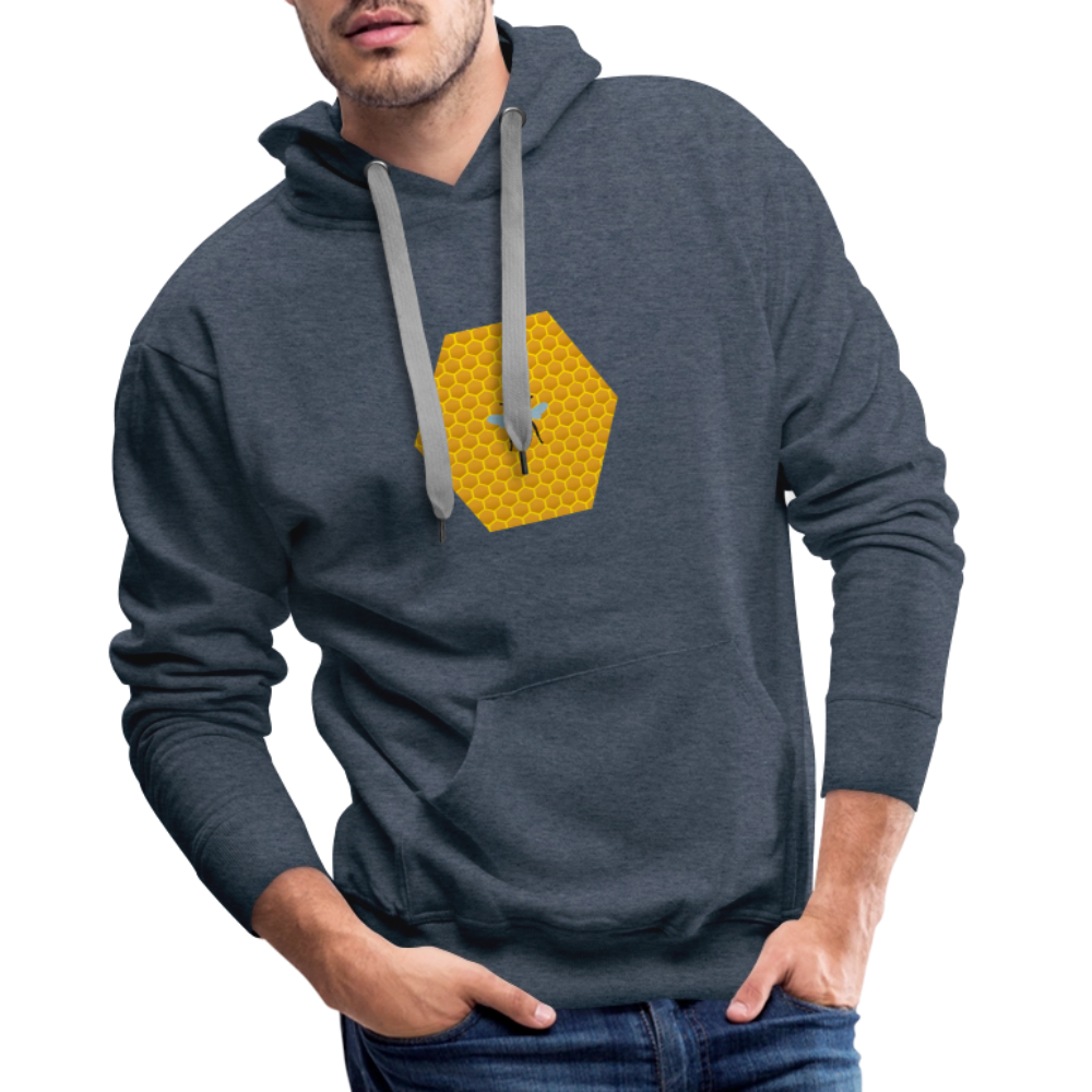 Bee & honeycomb men’s Premium Hoodie - heather denim