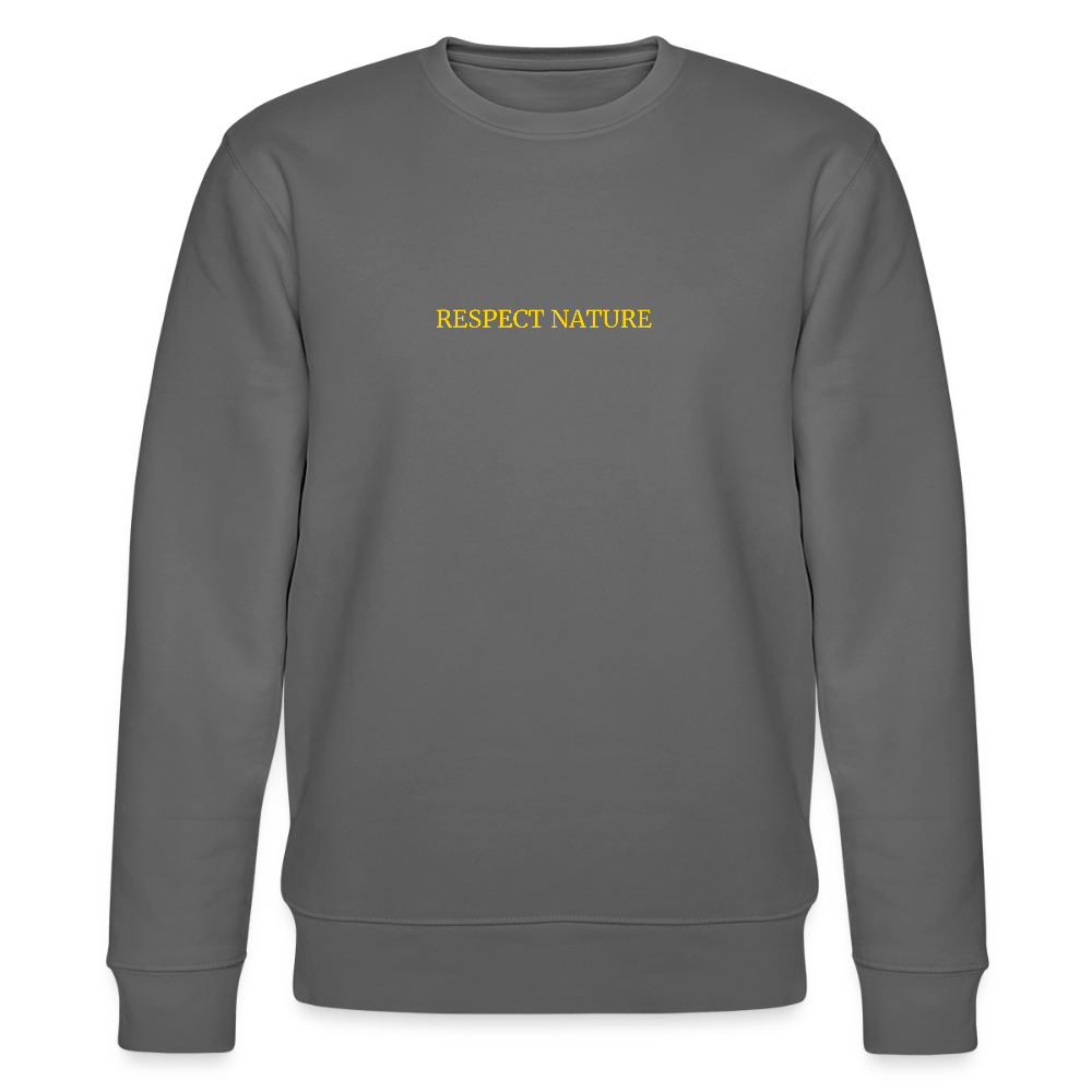 Respect nature organic cotton men's sweatshirt - anthracite