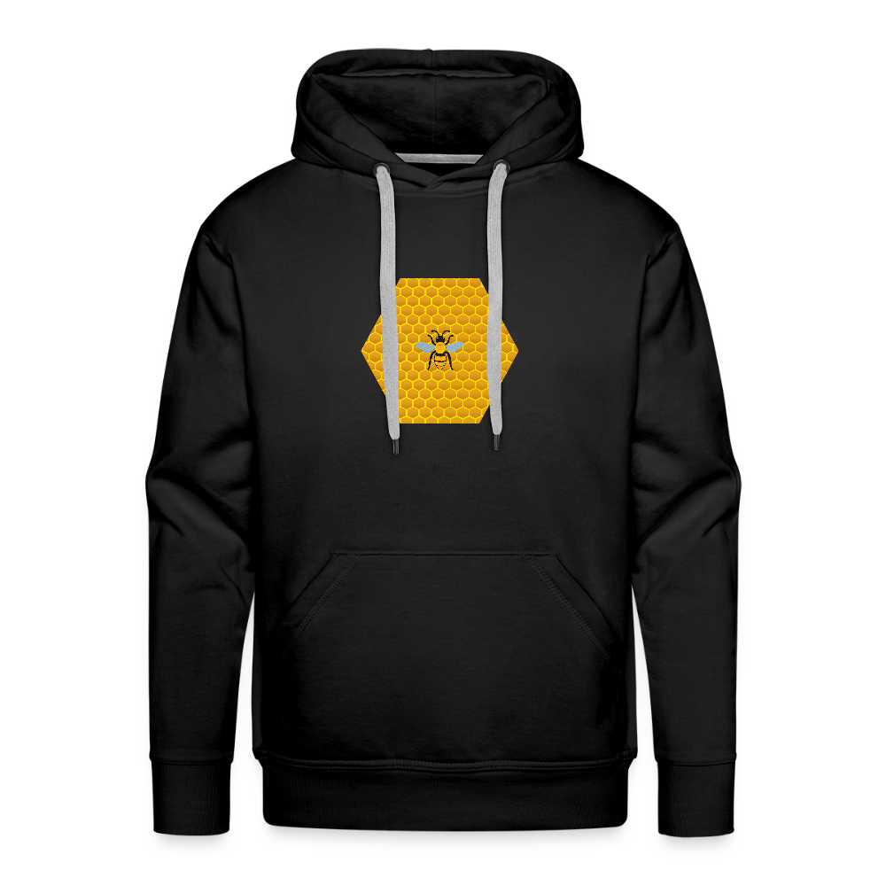Bee & honeycomb men’s Premium Hoodie - black