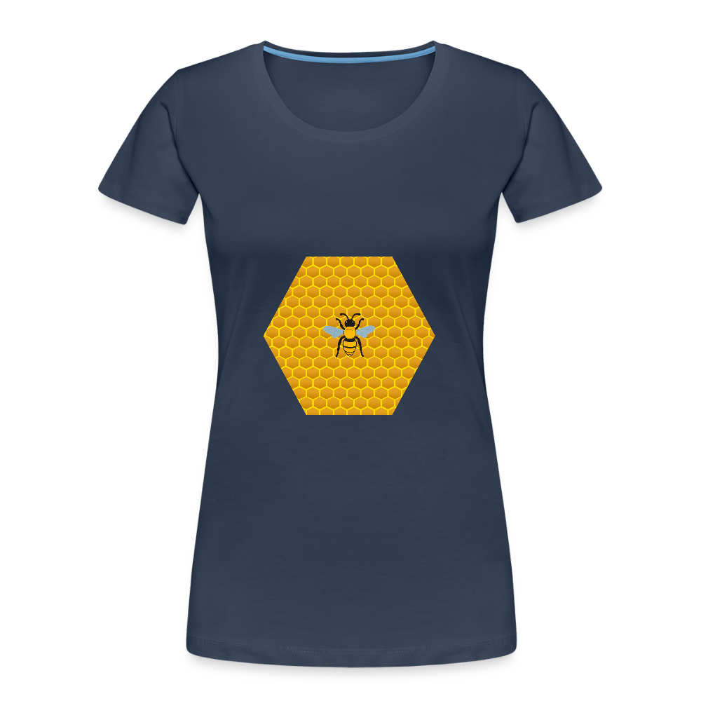 Bee & Honeycomb Women’s Organic Cotton T-Shirt - navy