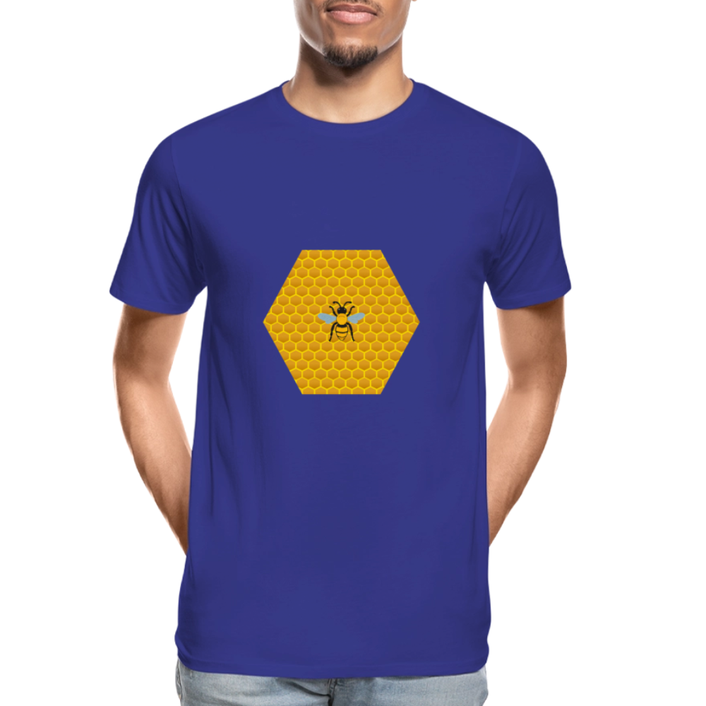 Bee & Honeycomb Men’s Organic Cotton T-Shirt - royal blue