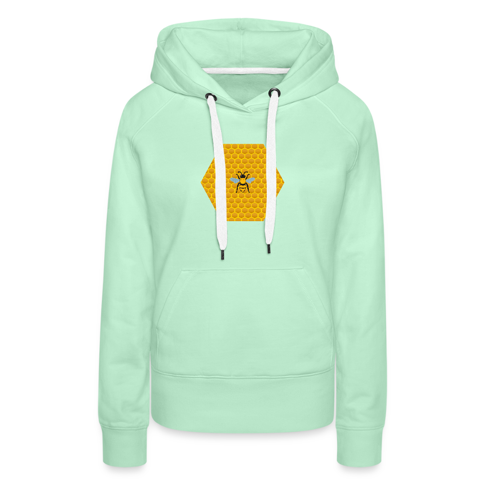 Bee & Honeycomb women’s premium hoodie - light mint