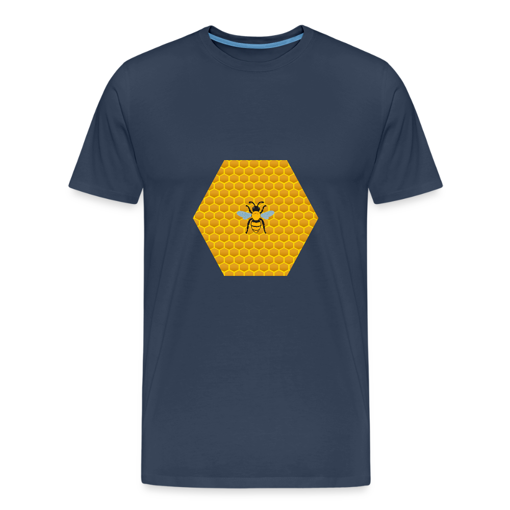 Bee & Honeycomb Men’s Organic Cotton T-Shirt - navy