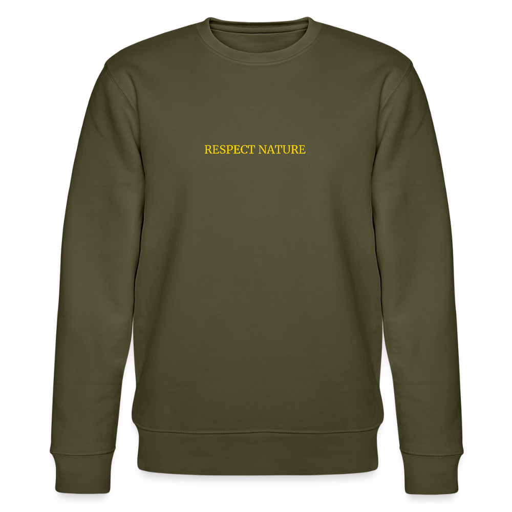 Respect nature organic cotton men's sweatshirt - khaki