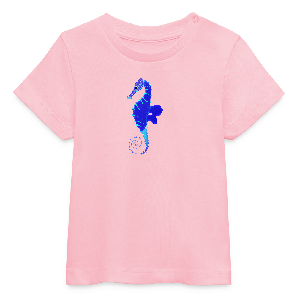 Seahorse Baby Organic T-Shirt - cotton pink