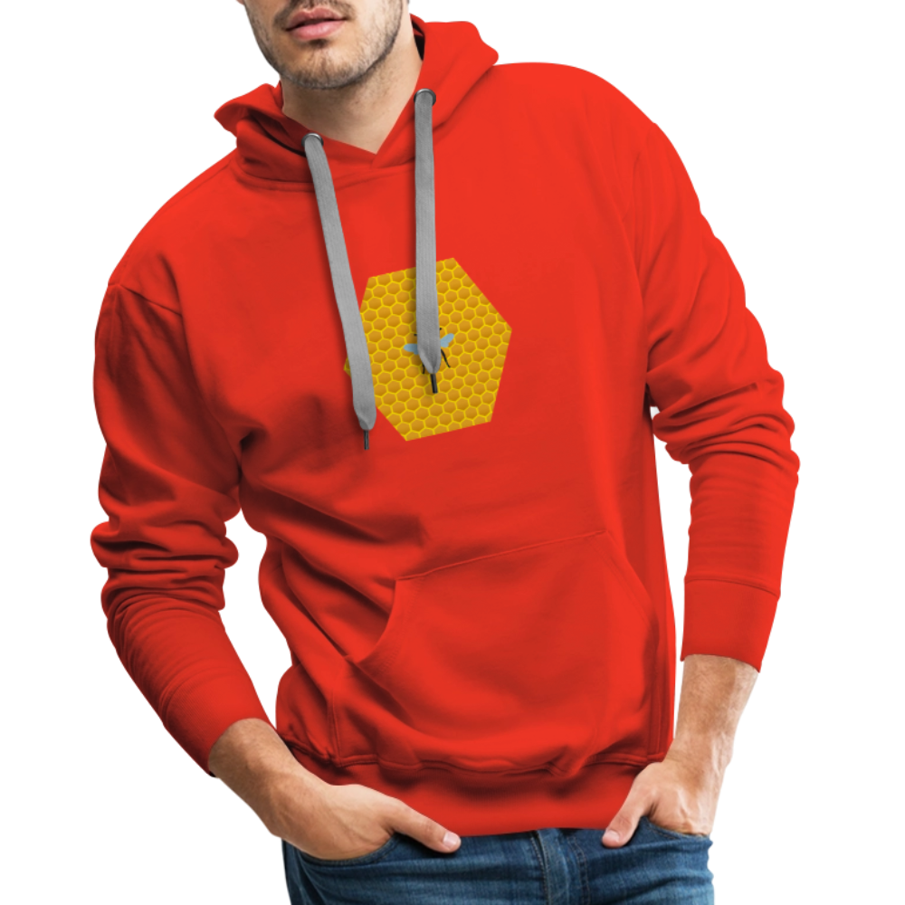Bee & honeycomb men’s Premium Hoodie - red