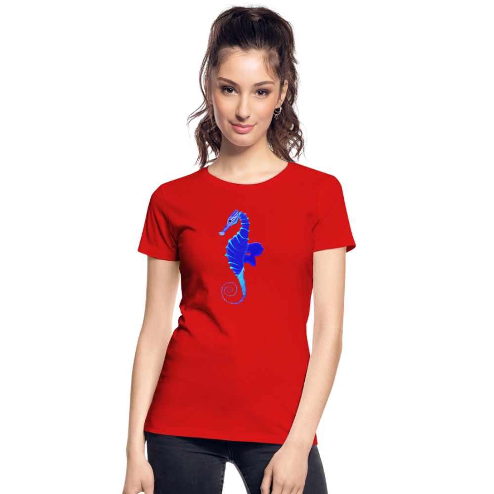 Seahorse Women’s organic cotton T-Shirt - red