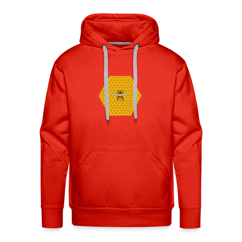 Bee & honeycomb men’s Premium Hoodie - red