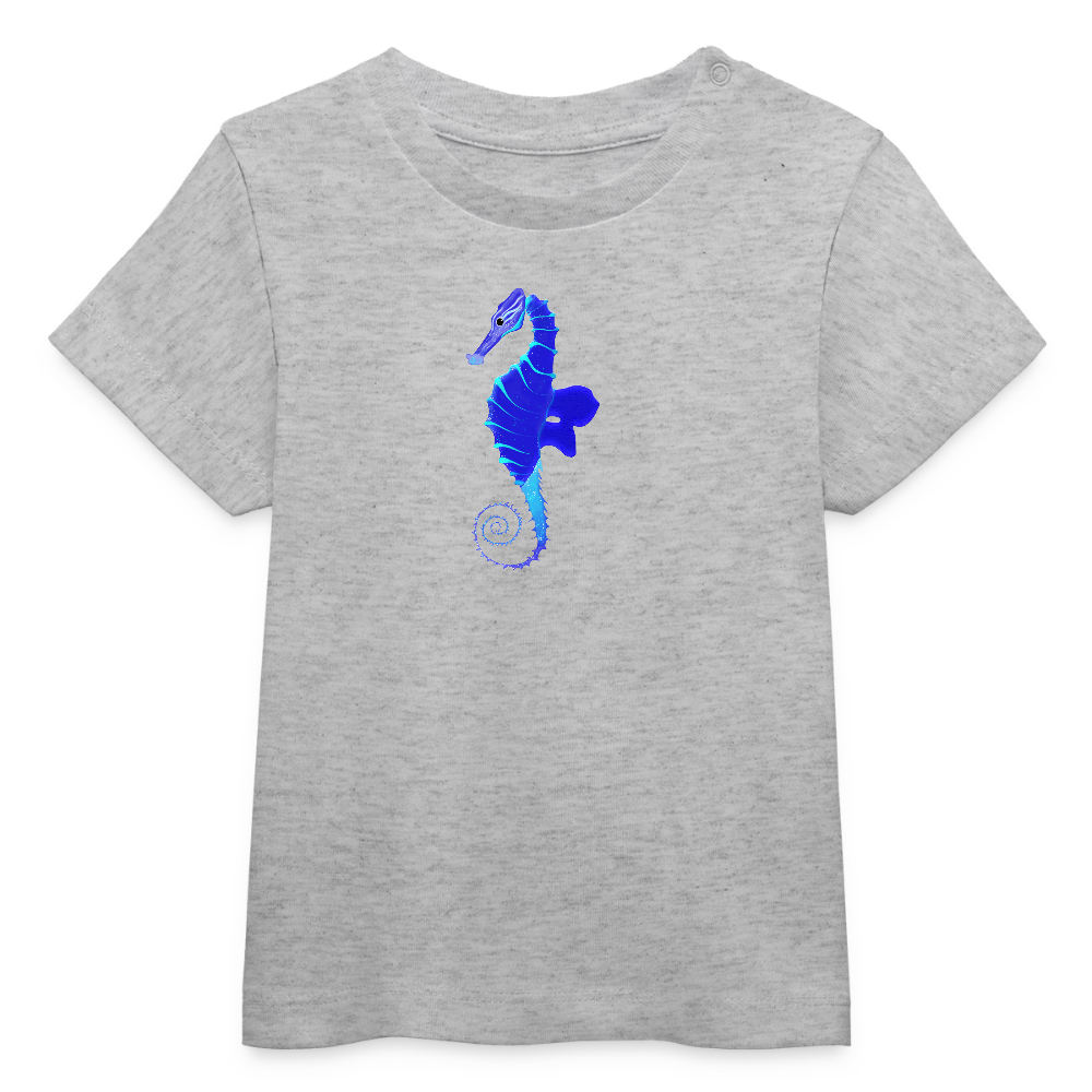 Seahorse Baby Organic T-Shirt - heather grey