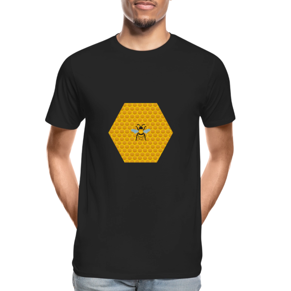 Bee & Honeycomb Men’s Organic Cotton T-Shirt - black