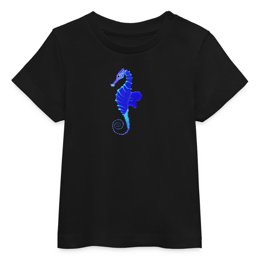 Seahorse Baby Organic T-Shirt - black