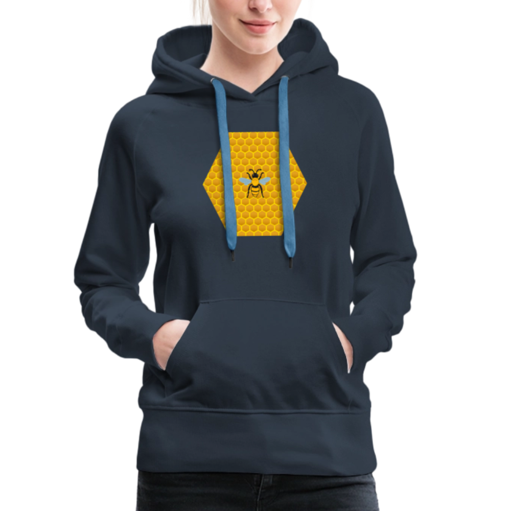 Bee & Honeycomb women’s premium hoodie - navy