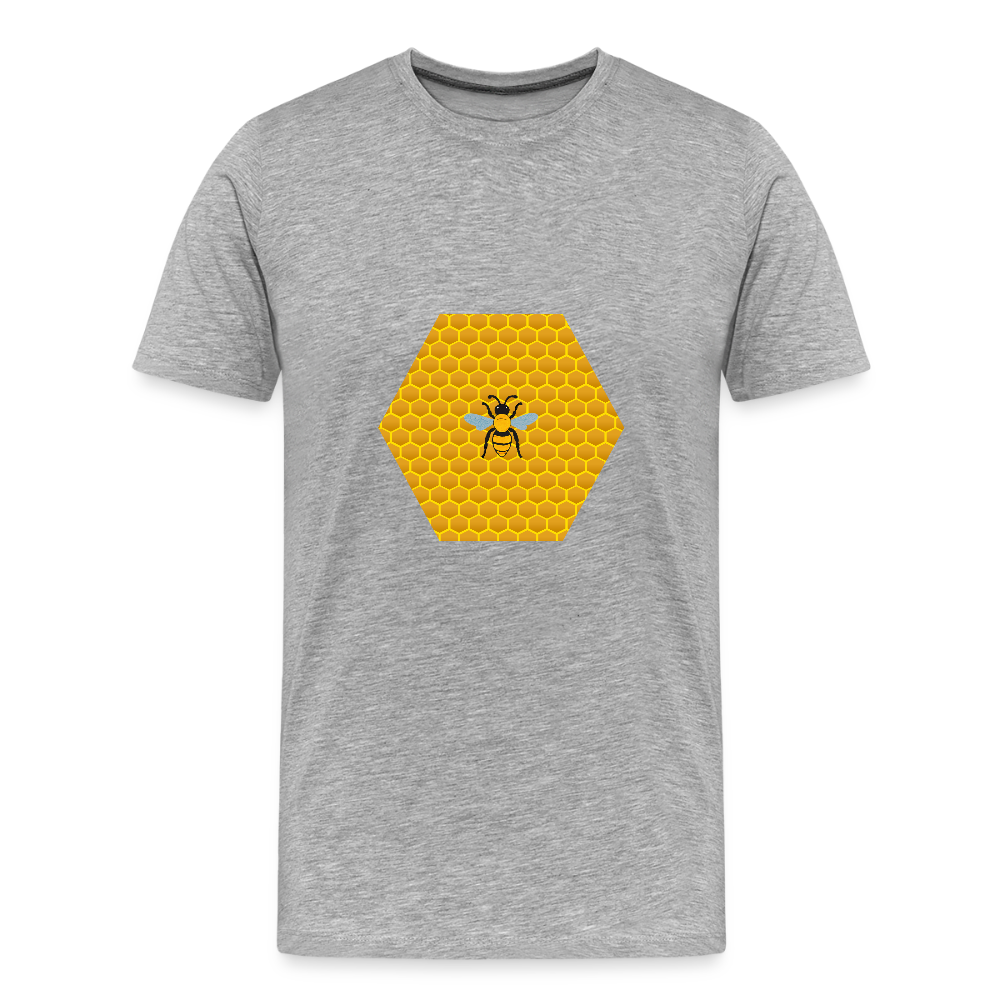 Bee & Honeycomb Men’s Organic Cotton T-Shirt - heather grey