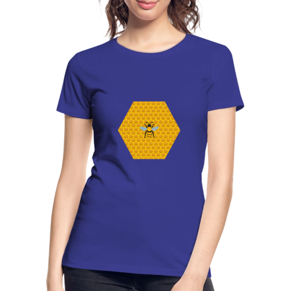 Bee & Honeycomb Women’s Organic Cotton T-Shirt - royal blue