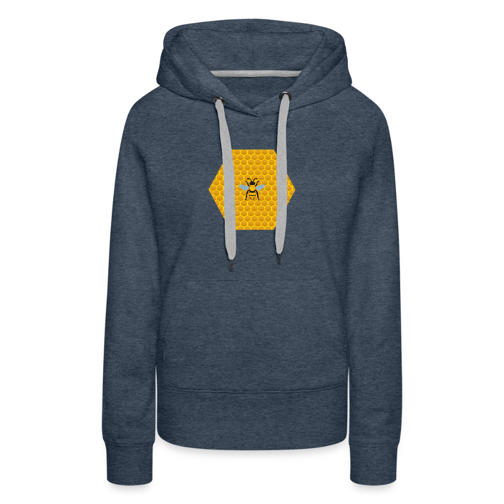 Bee & Honeycomb women’s premium hoodie - heather denim