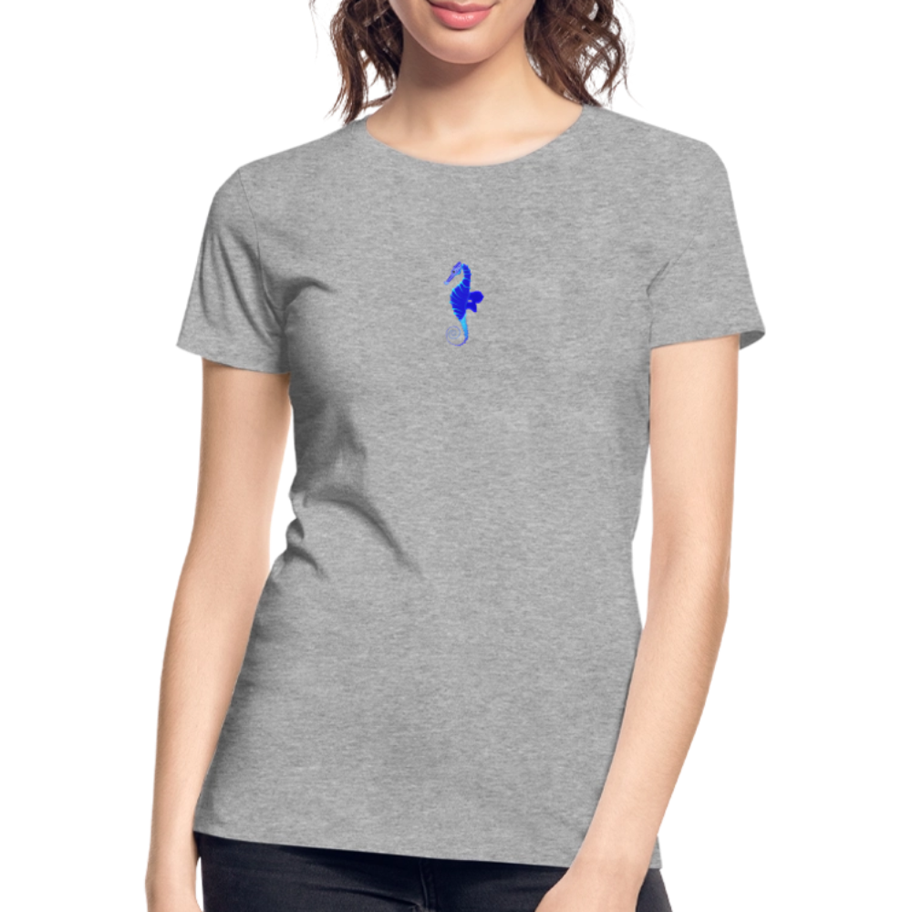 Seahorse minimalist Women’s organic cotton T-Shirt - heather grey