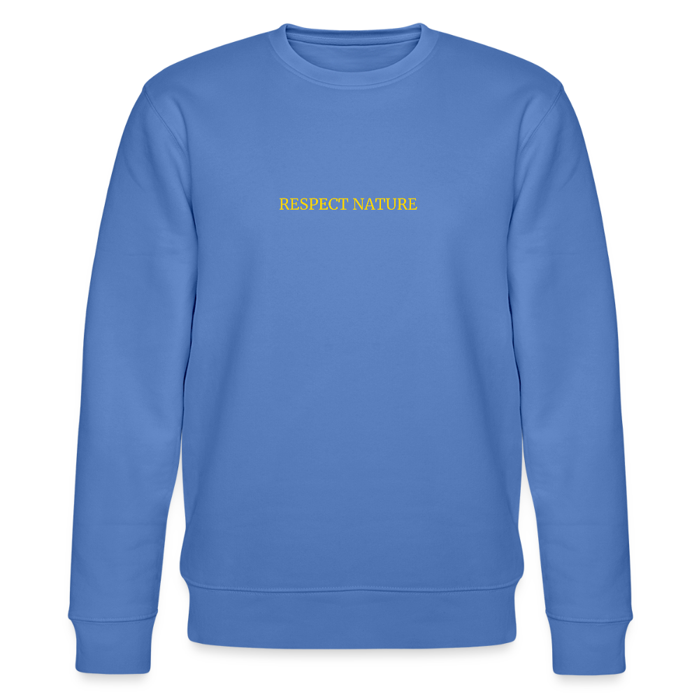 Respect nature organic cotton men's sweatshirt - bright blue