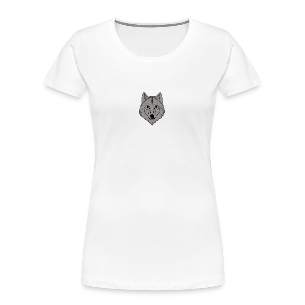 Wolf minimalist women’s organic cotton T-Shirt - white