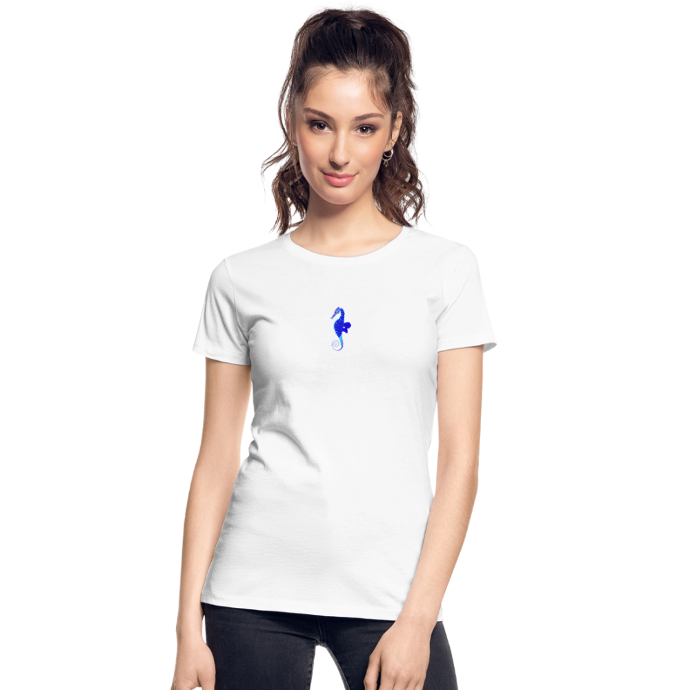 Seahorse minimalist Women’s organic cotton T-Shirt - white