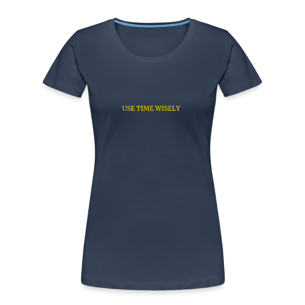 Time Quote Women’s organic cotton T-Shirt - navy
