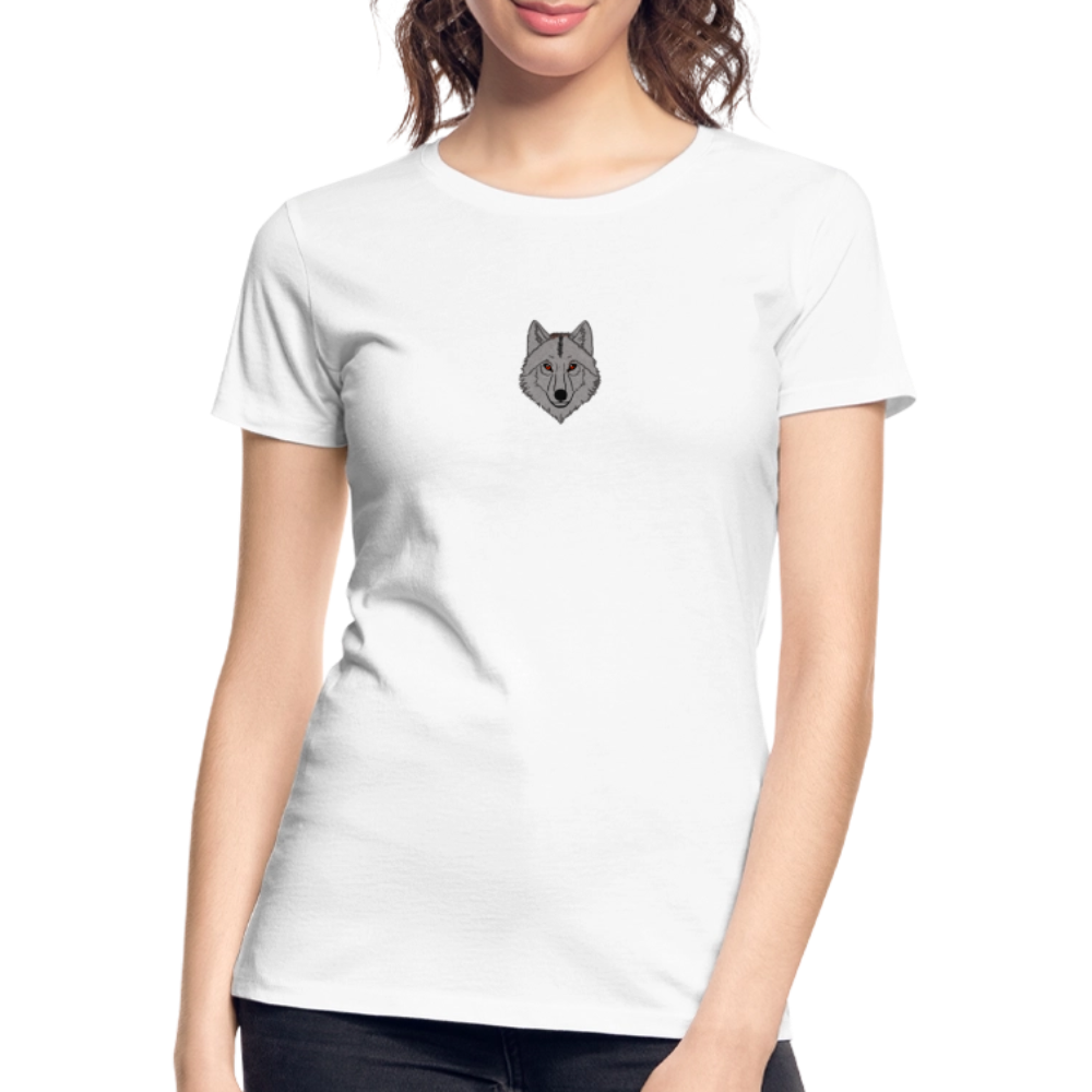 Wolf minimalist women’s organic cotton T-Shirt - white