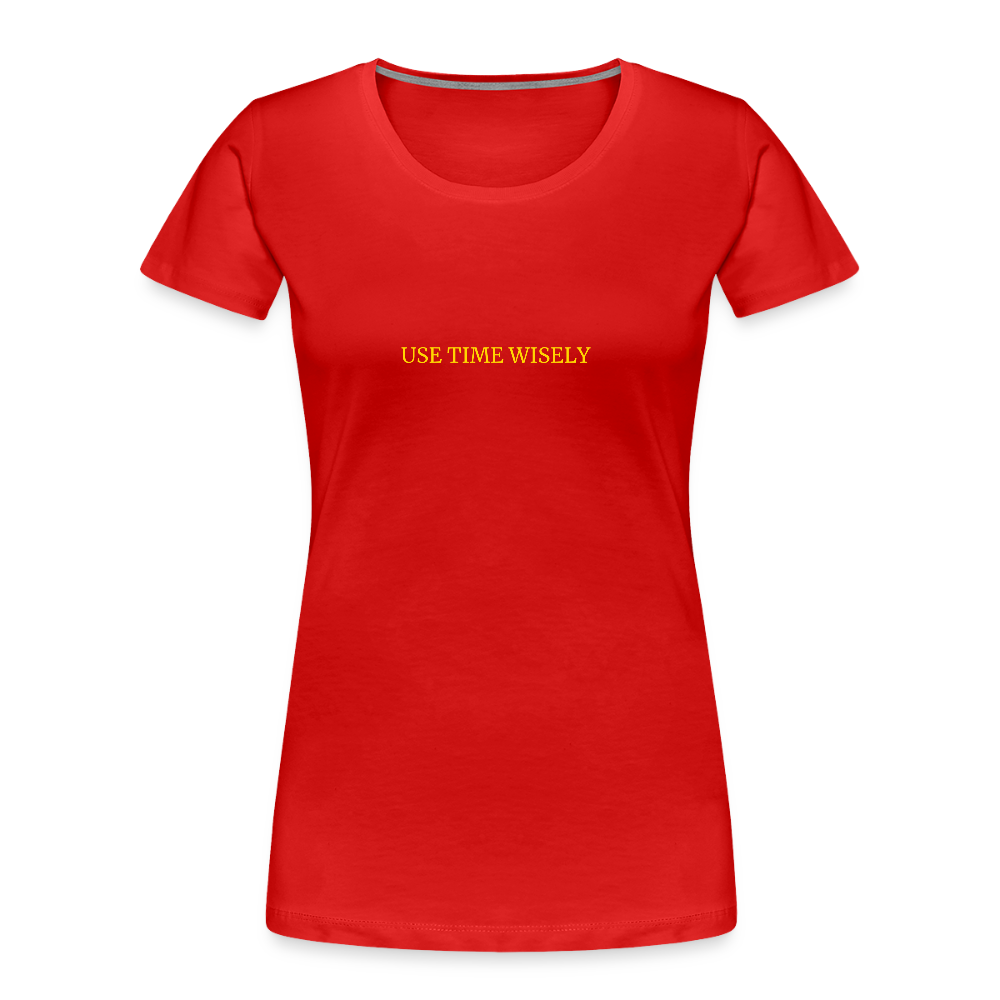 Time Quote Women’s organic cotton T-Shirt - red