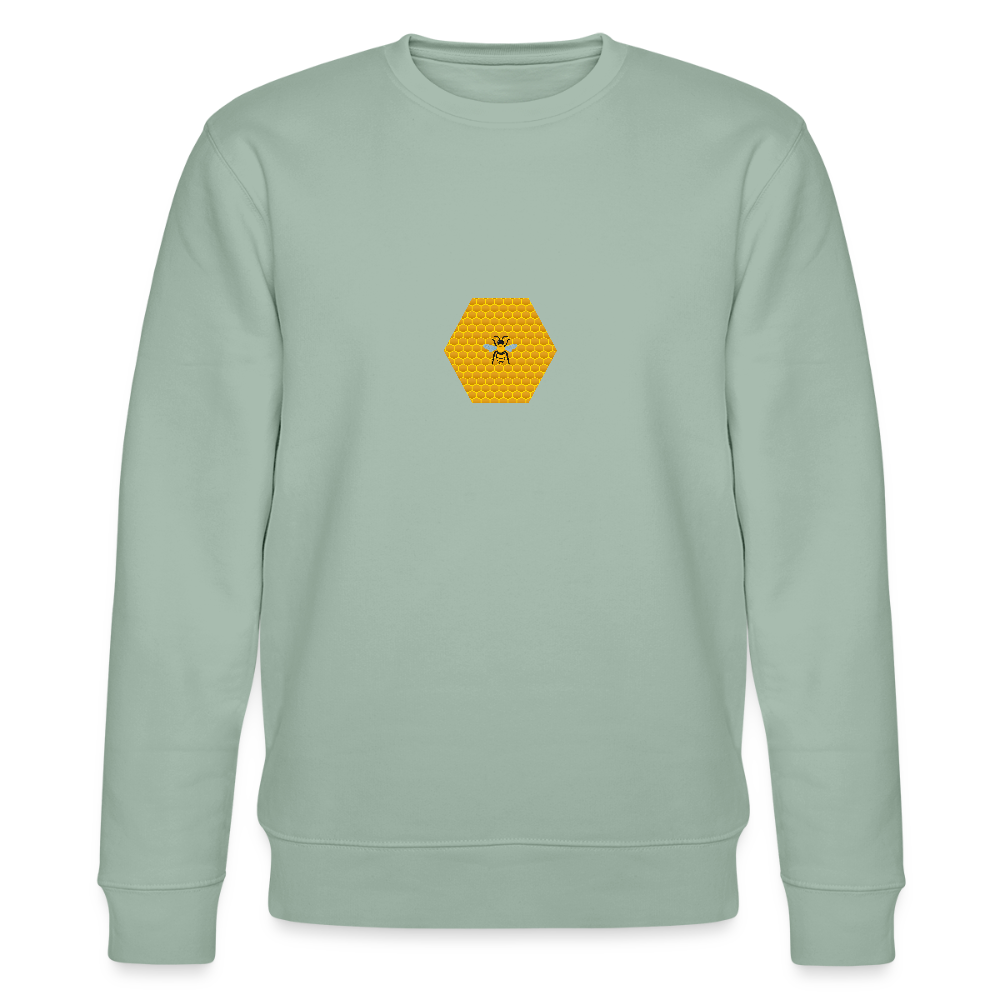 Bee & honeycomb organic cotton men's sweatshirt - aloe