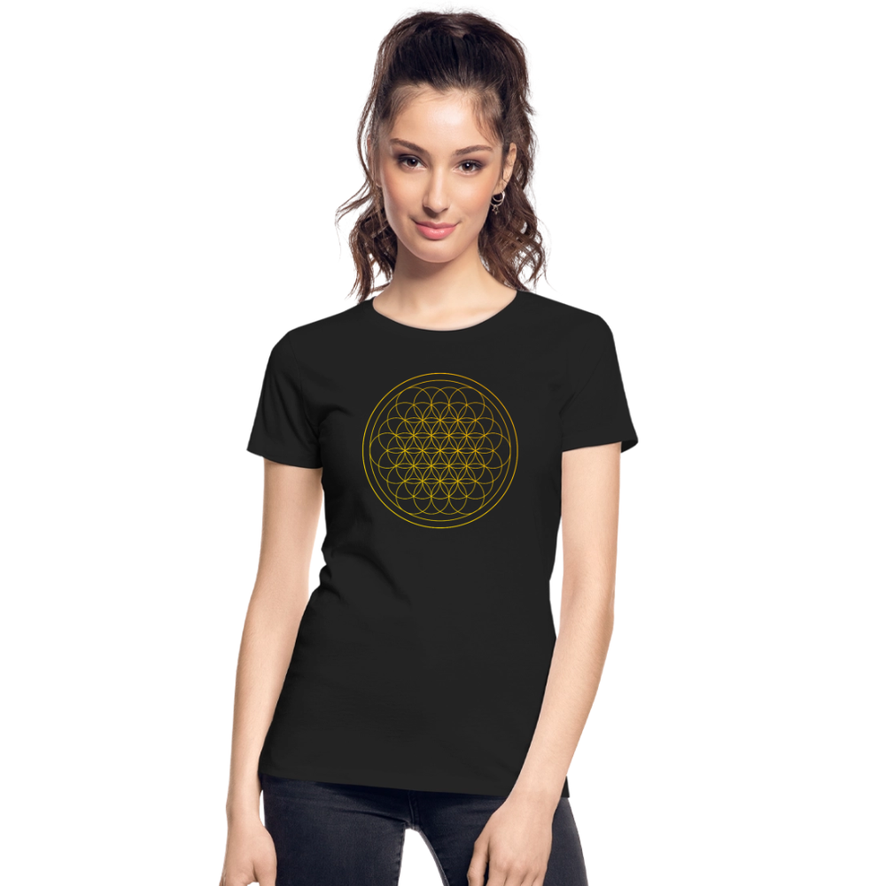 Flower of Life Women’s Premium Organic Cotton T-Shirt - black