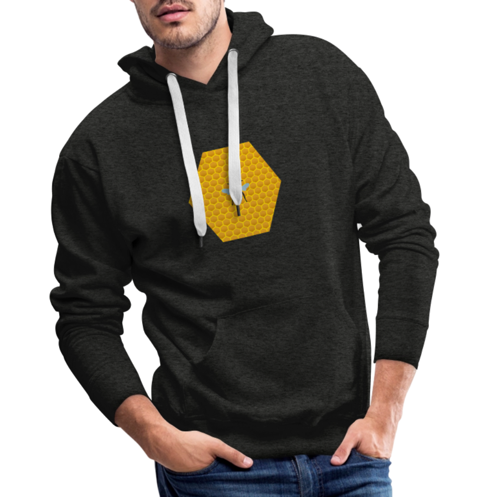 Bee & honeycomb men’s Premium Hoodie - charcoal grey